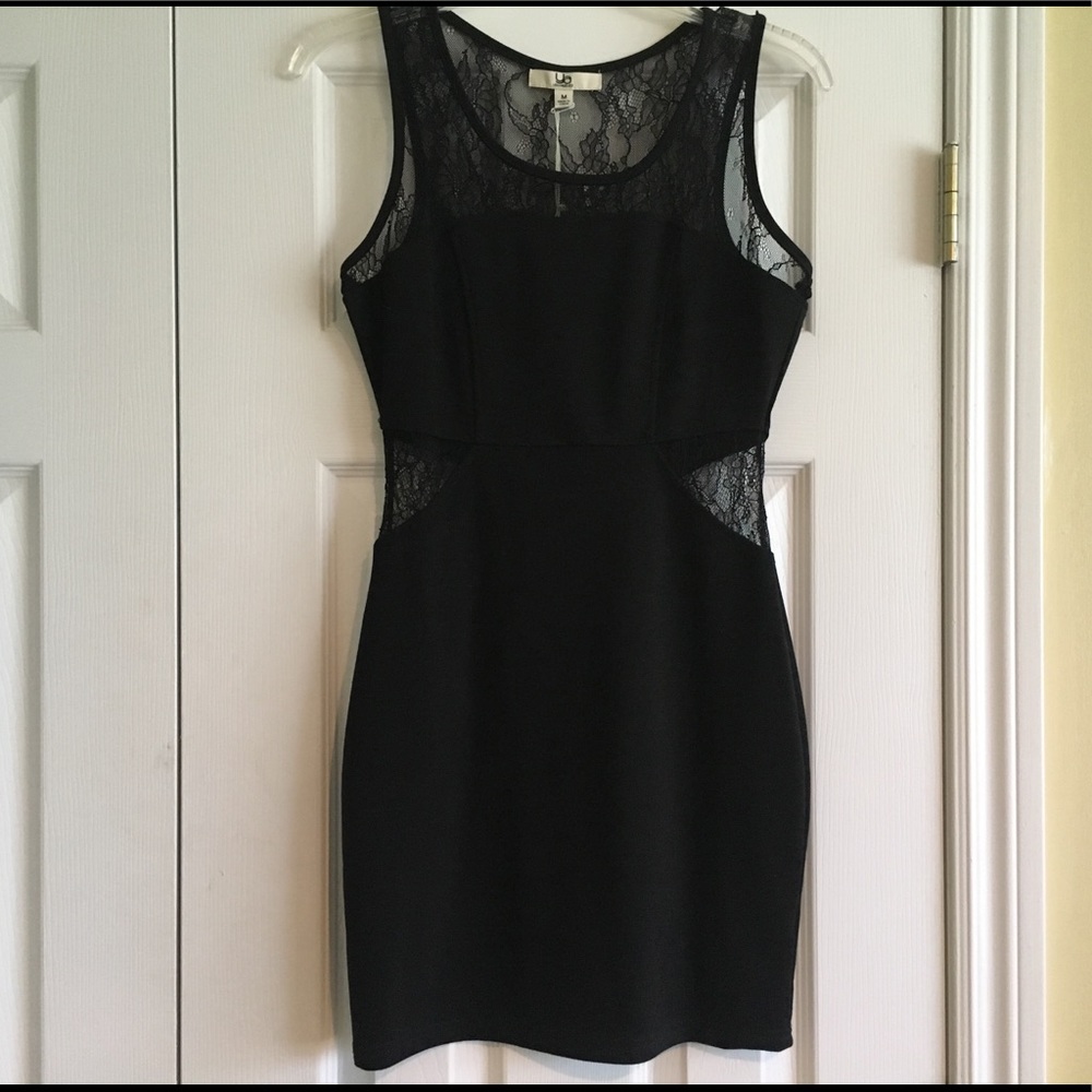 Black Dress with lace top/sides - Ya Los Angeles.